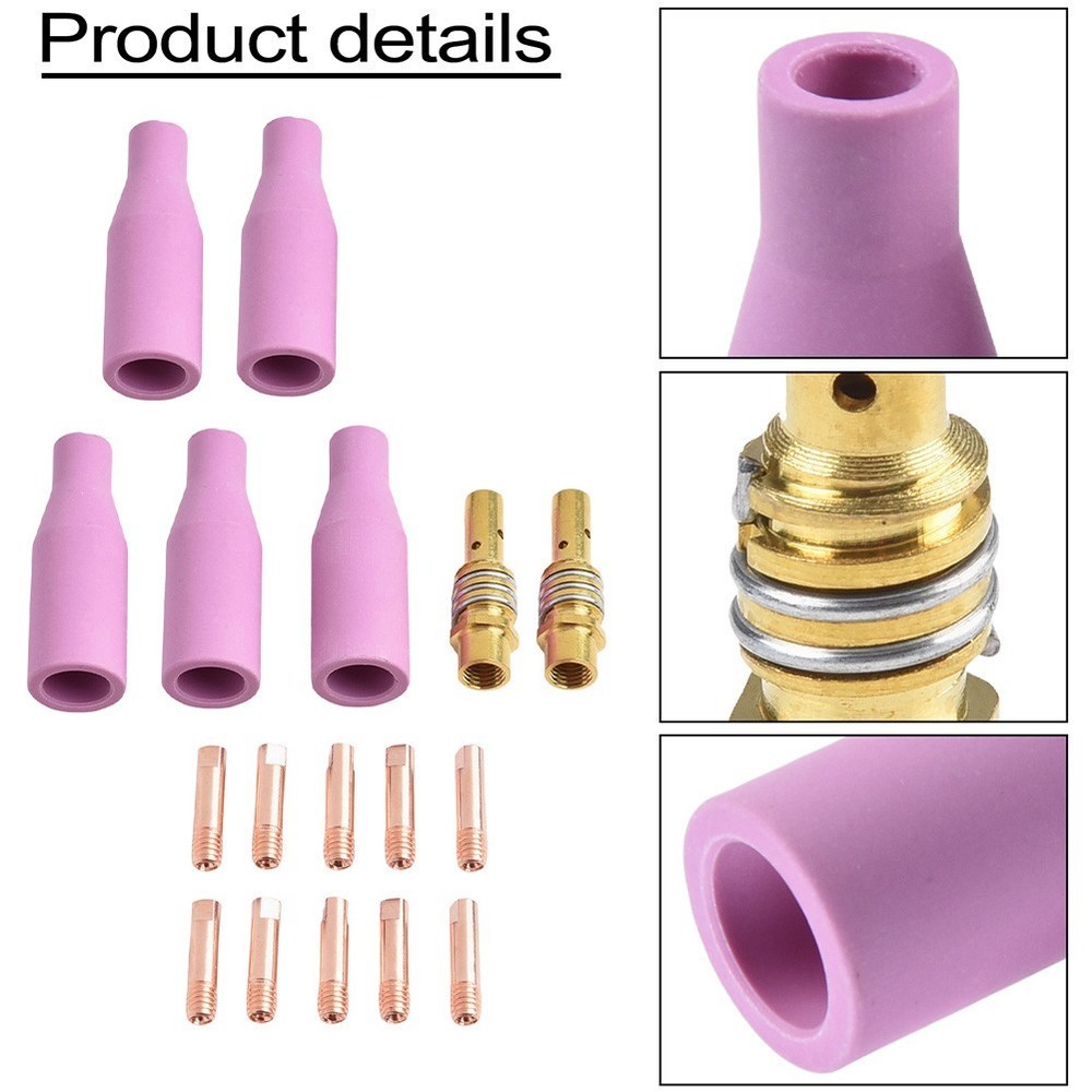 17PCS Replacement Welding Torch Nozzle Kit for MIG For 15AK Welding Torch