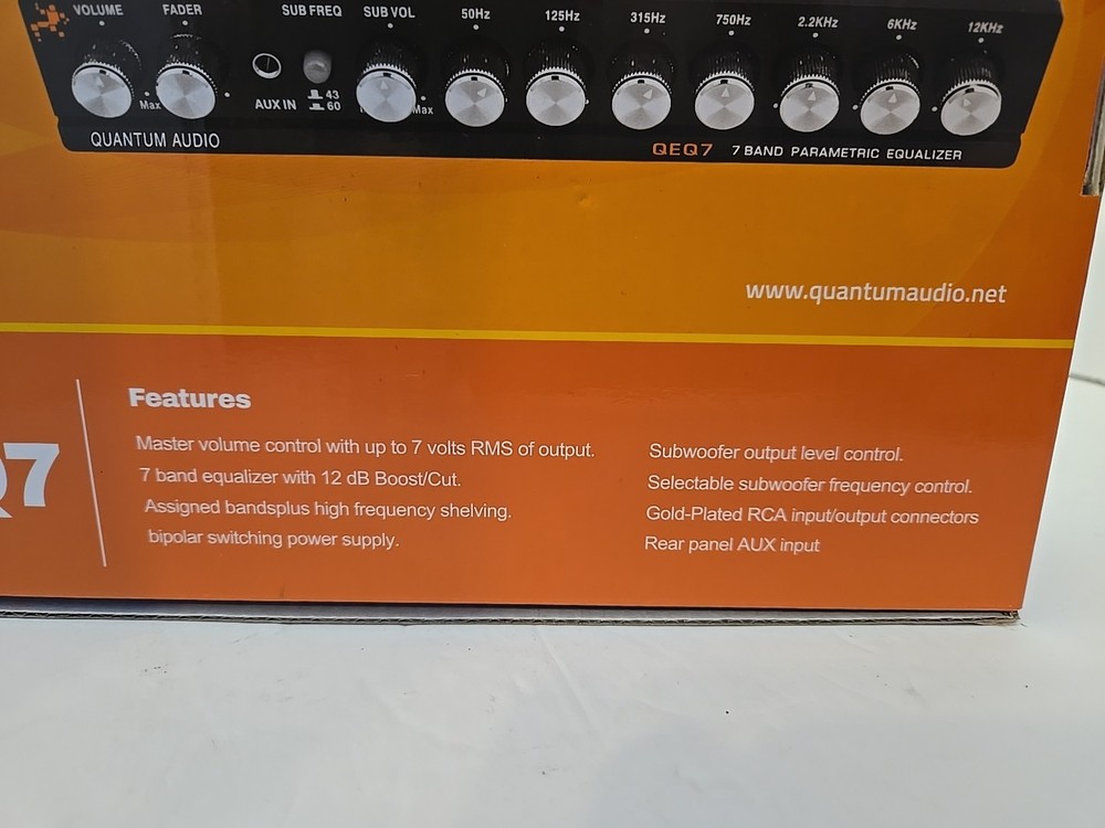 Quantum Audio by DB Research: QEQ7 7-Band Parametric Car Audio Equalizer