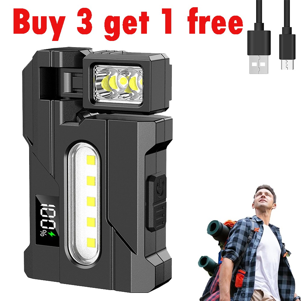 COB LED Work Light Car Mechanic USB Rechargeable Flashlight Torch Lamp Magnetic