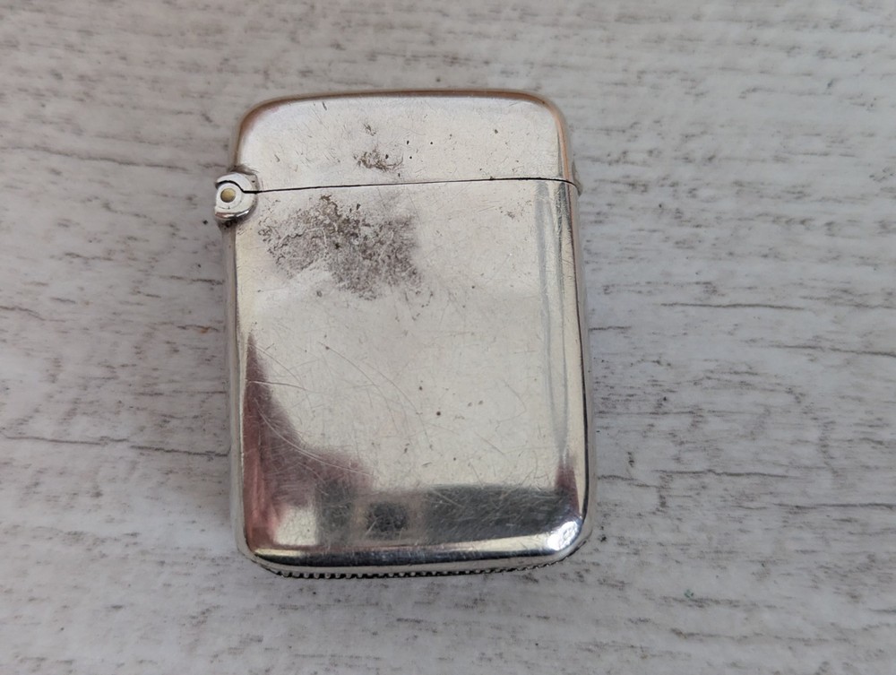 Silver Vesta Case 1891 Birmingham Assayed Hallmarked 35mm x 45mm