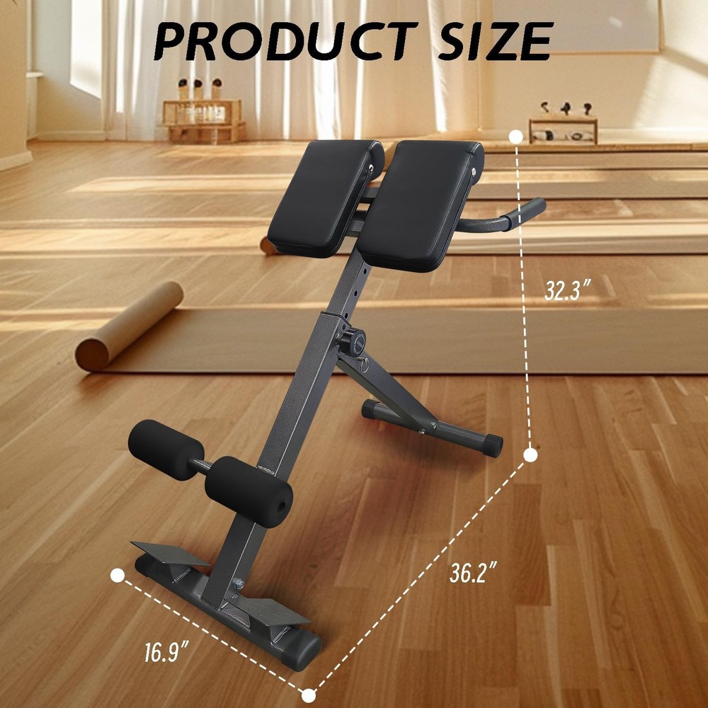Adjustable Bench Foldable Exercise Bench Back Extension Machine Roman Chair