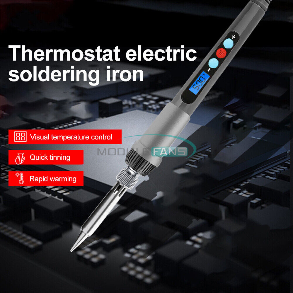 60W Electric Soldering Iron Kit Adjustable Temperature Welding Solder Tool