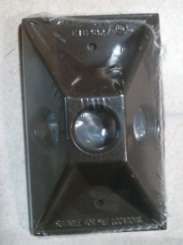 Do It 535923 Rectangular Cluster Cover Weatherproof Electrical Outdoor FREE SHIP