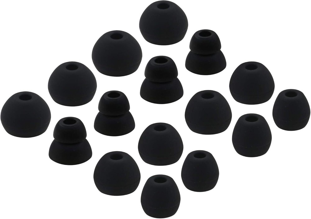 ALXCD Replacement Eartips Silicone Earbuds Buds Set Compatible with Black