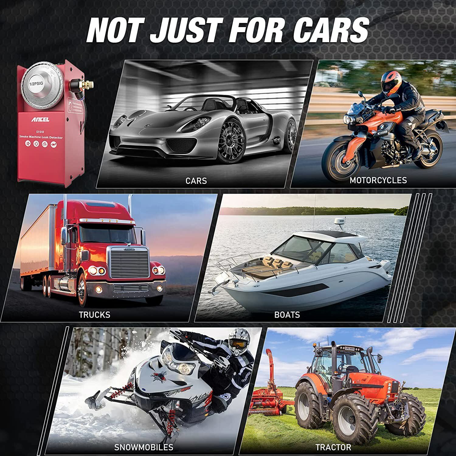 ANCEL Automotive EVAP Smoke Machine Testing Vacuum Leak Diagnostic Detector Tool