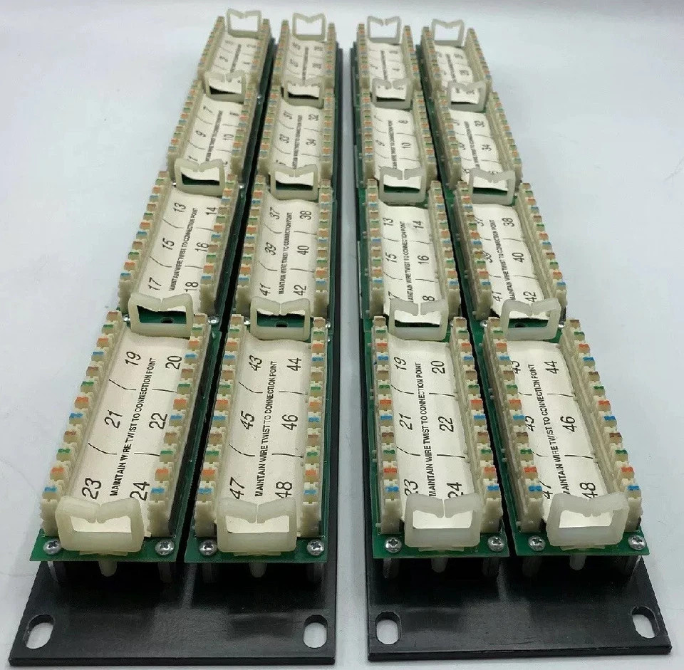 (NEW OPEN BOX) P5E24BF HUBBLE Patch Panel, Cat 5e, Front Access, T568B, 24-Port