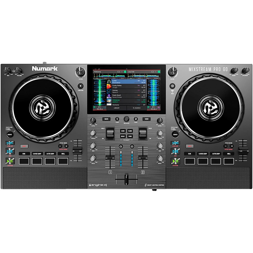 Numark Mixstream Pro Go Battery-Powered Standalone Streaming 2-Ch DJ Controller