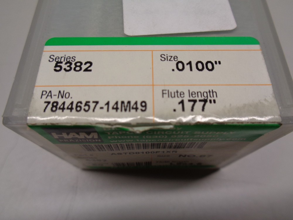 Ham Precision Carbide Drill Bits Size 87 Flute length L2=4,5 50 bits