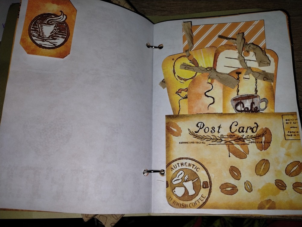 Coffee Junk Journal Scrapbook USA