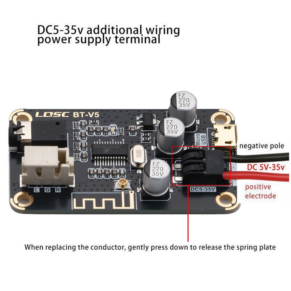 Wireless MP3 Bluetooth4.2 Decoder Board Stereo Audio Receiver Module Accessories