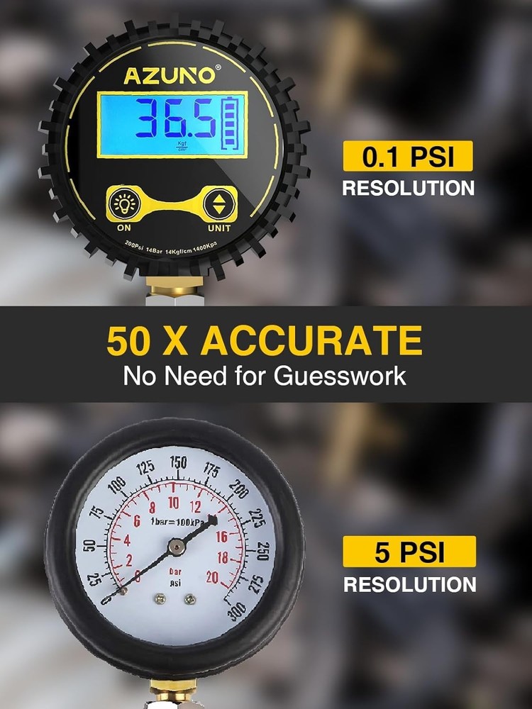 Digital Compression Gauge with Quick Coupler