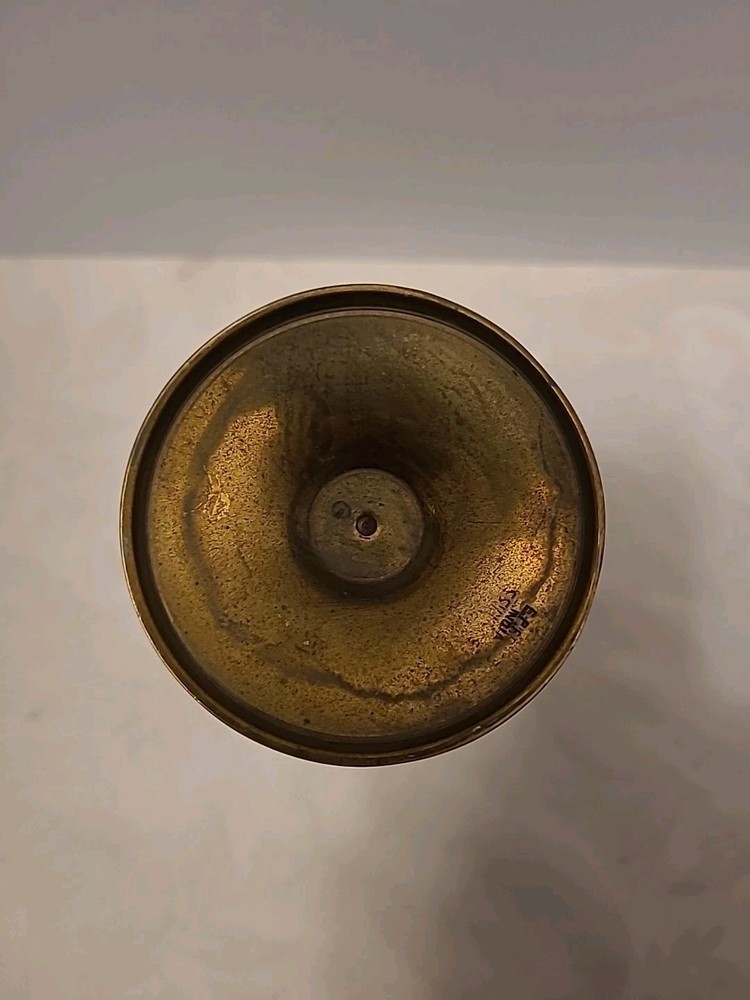 E.P. Brass Silverplate India Wine Goblet 7 1/2" H