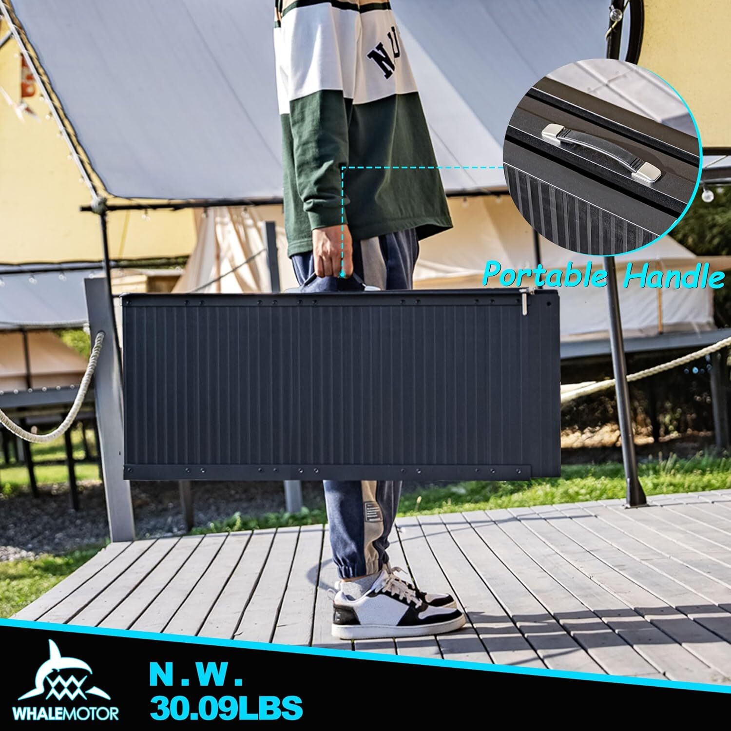 5 FT Portable Wheelchair Ramp Non-Slip Aluminum Folding Handicap Scooter Ramp