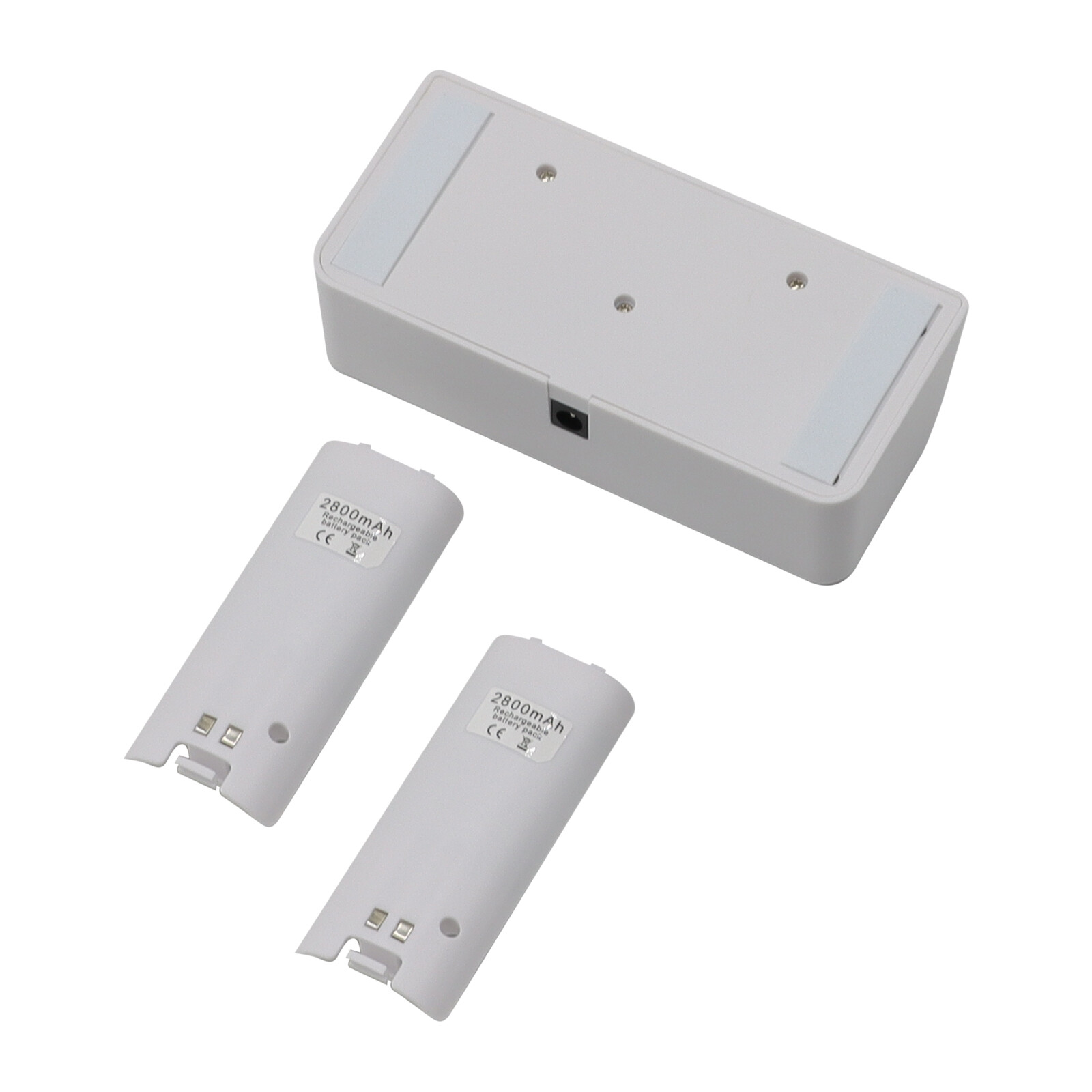 Dual Charger Charging Dock Station + 2 Battery For Wii / Wii U Remote Controller