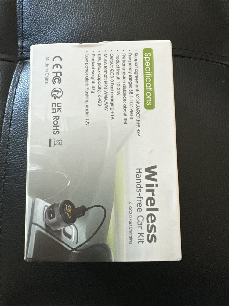 Wireless Hands-Free Car Kit QC3.0 Fast Charging 5.0 Version!!