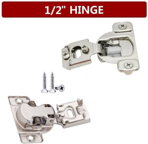 100 PCS Overlay Soft Close Face Frame 105° Compact Cabinet Hinge Handware 1/2"
