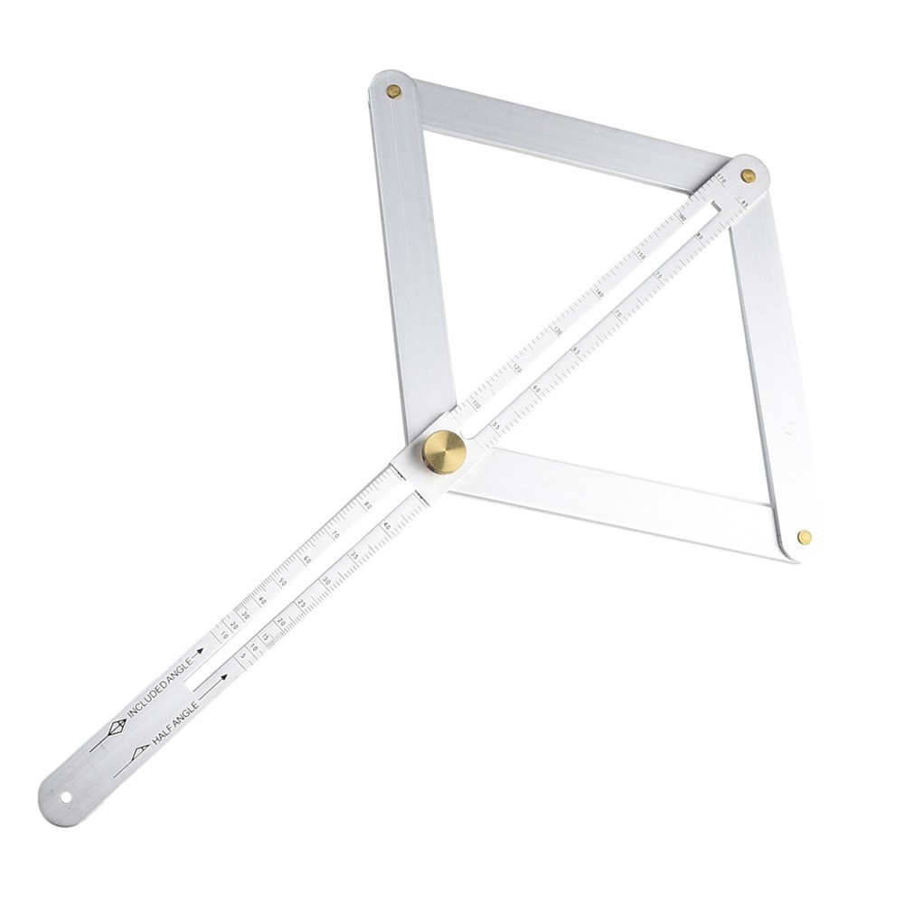 Square Protractor Protractor Stainless Steel Tool 17.1cm Silver Artifact