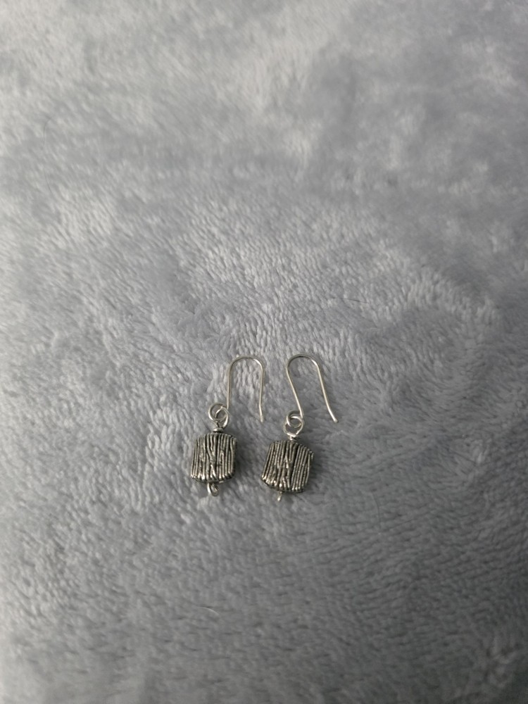 Sterling Silver Pressed Wire Earrings Dangle Drop