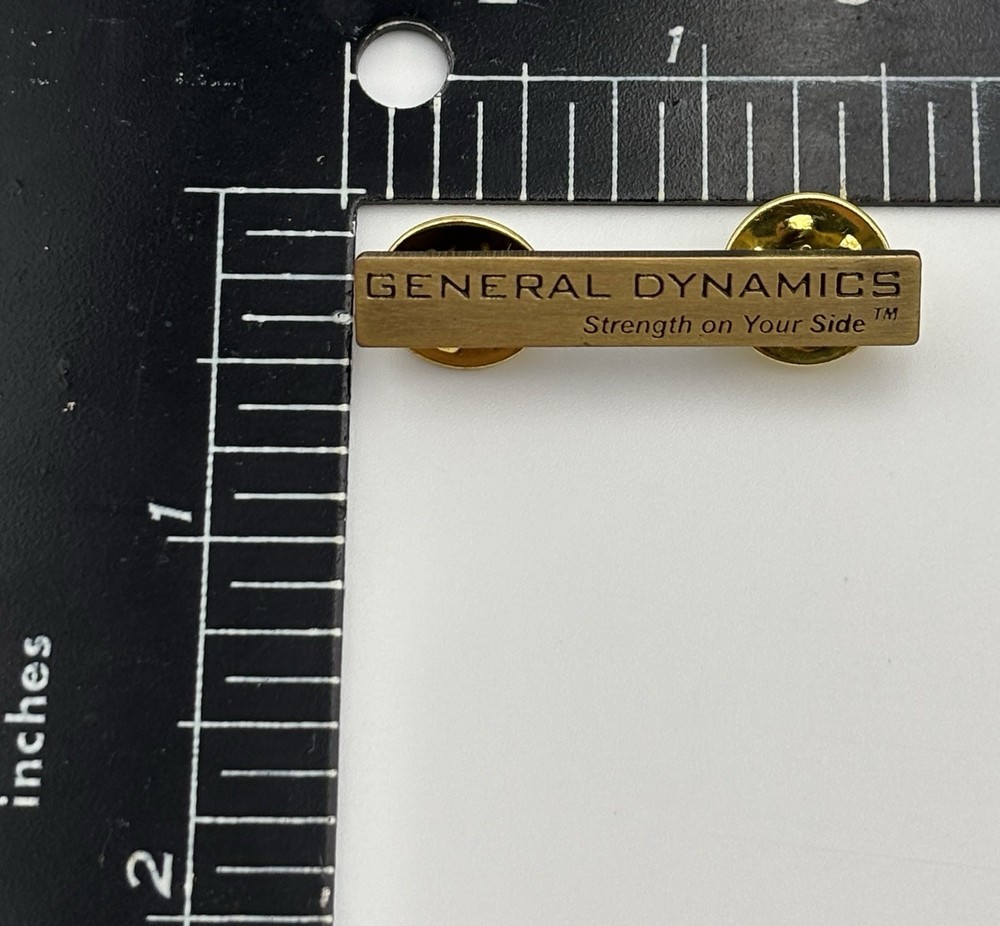 Vintage General Dynamics "Strength On Your Side" Hat Lapel Pin, Backpack Pin