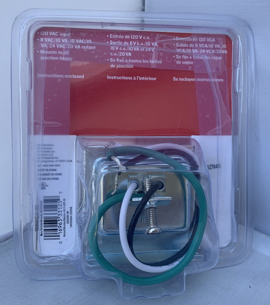 UTILITECH TRANSFORMER #0063548 WIRED DOORBELL TRANSFORMER 120 VAC