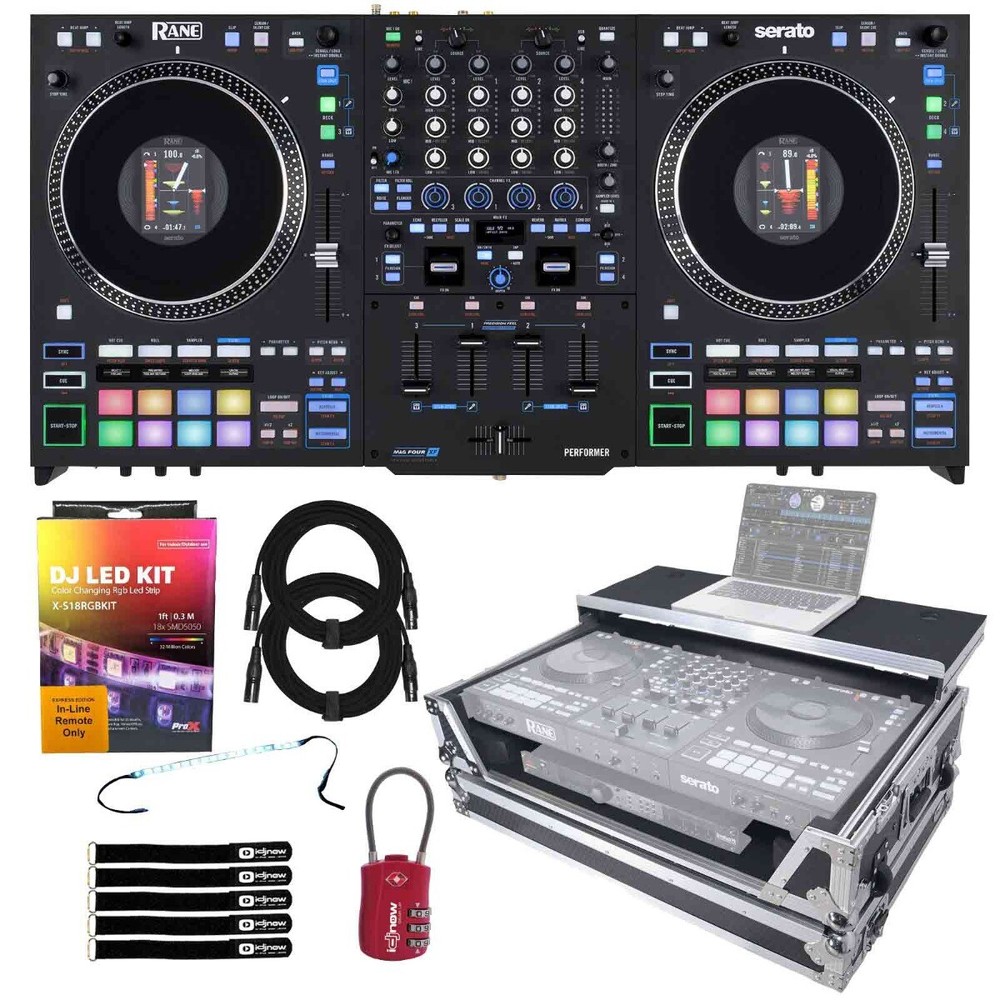 Rane PERFORMER 4-Channel Motorized Stems Pro DJ Controller w Laptop Case