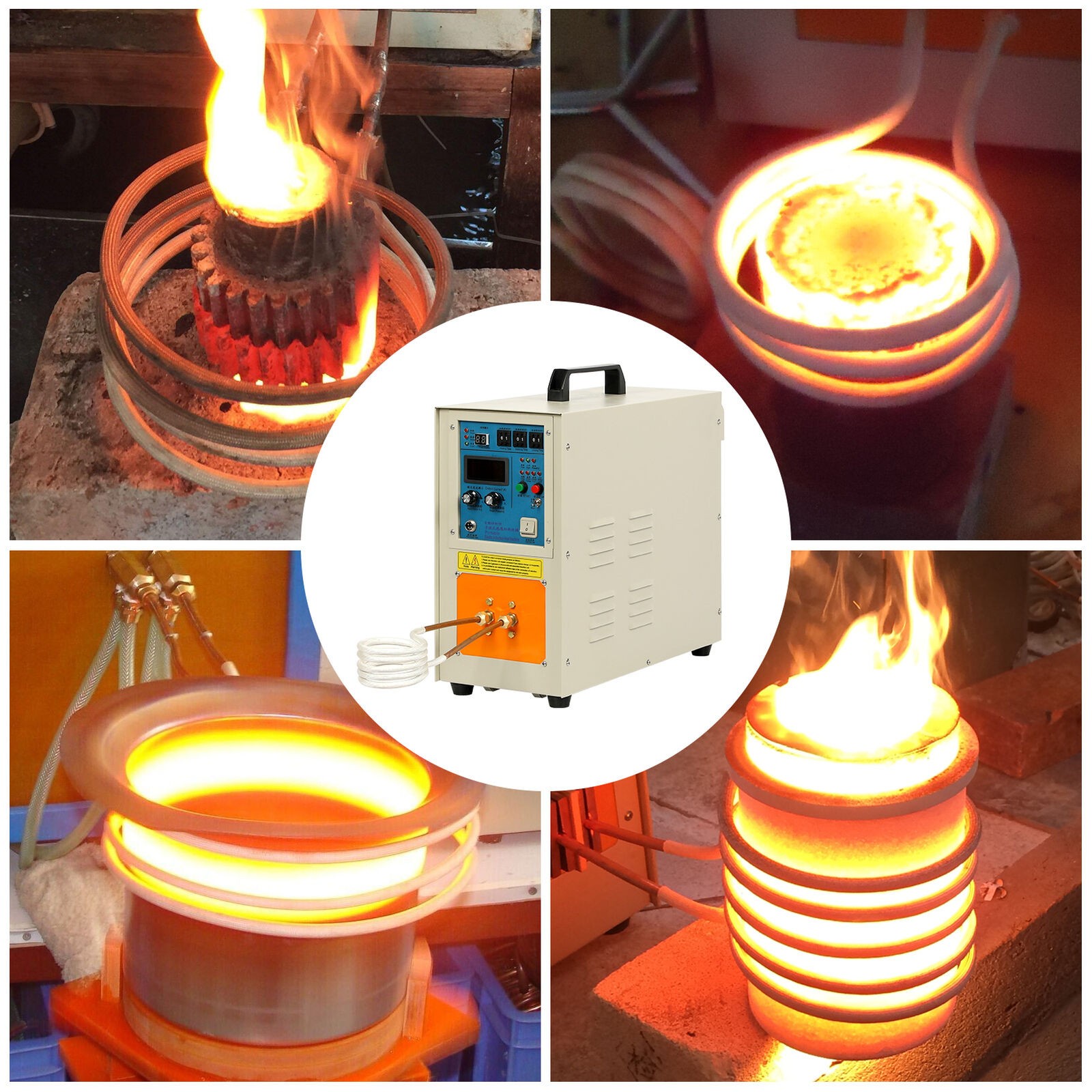 220V Melting Furnace 30-100 KHz 15 KW High Frequency Induction Heater Furnace