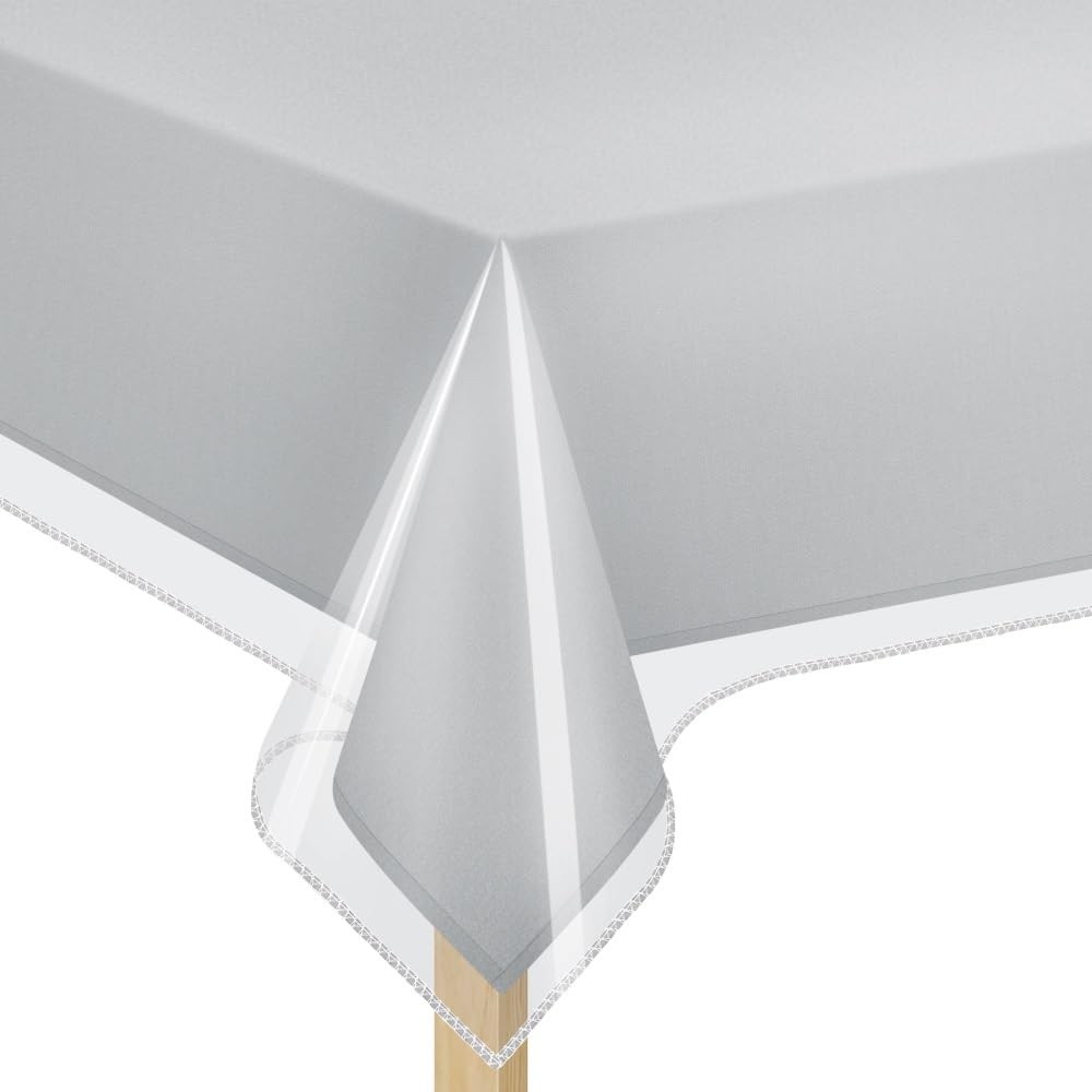 Elaine Karen Clear Plastic Table Cover Protector 100 Waterproof Table Protect...
