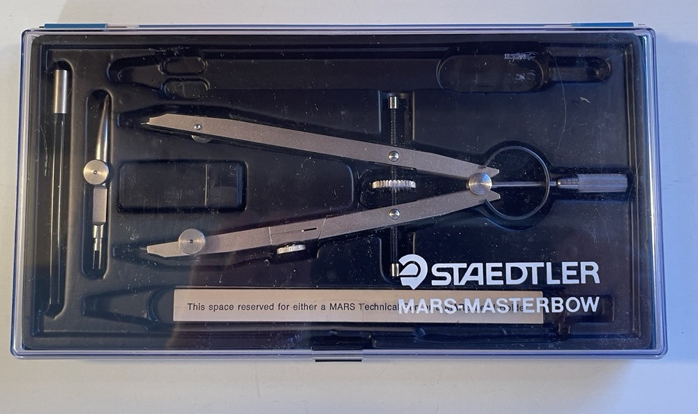 Staedtler Mars-Masterbow Drawing Drafting Compass Instrument Set. Germany. New.