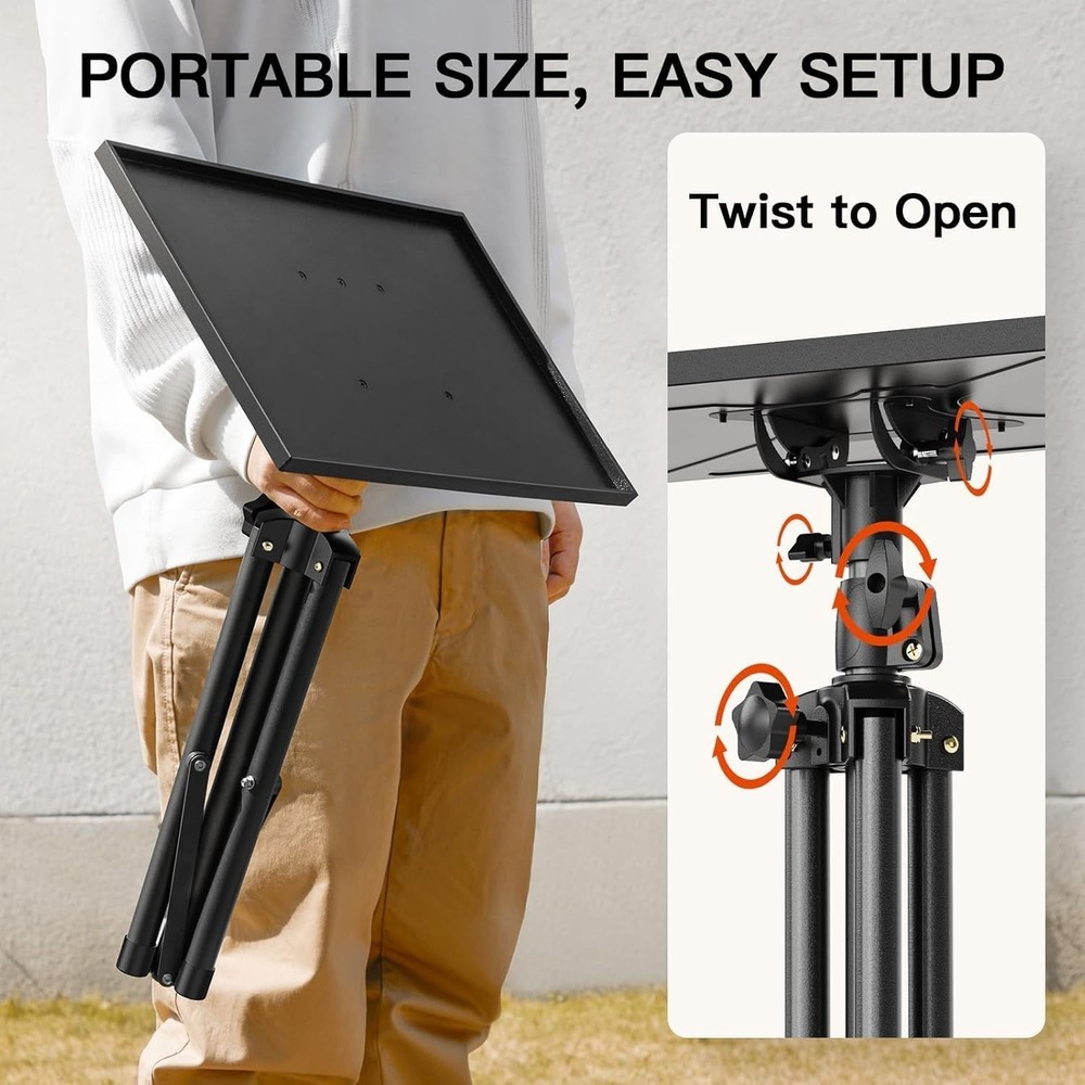 Versatile Portable Projector Tripod Stand - 22 lbs Capacity, Quick Setup