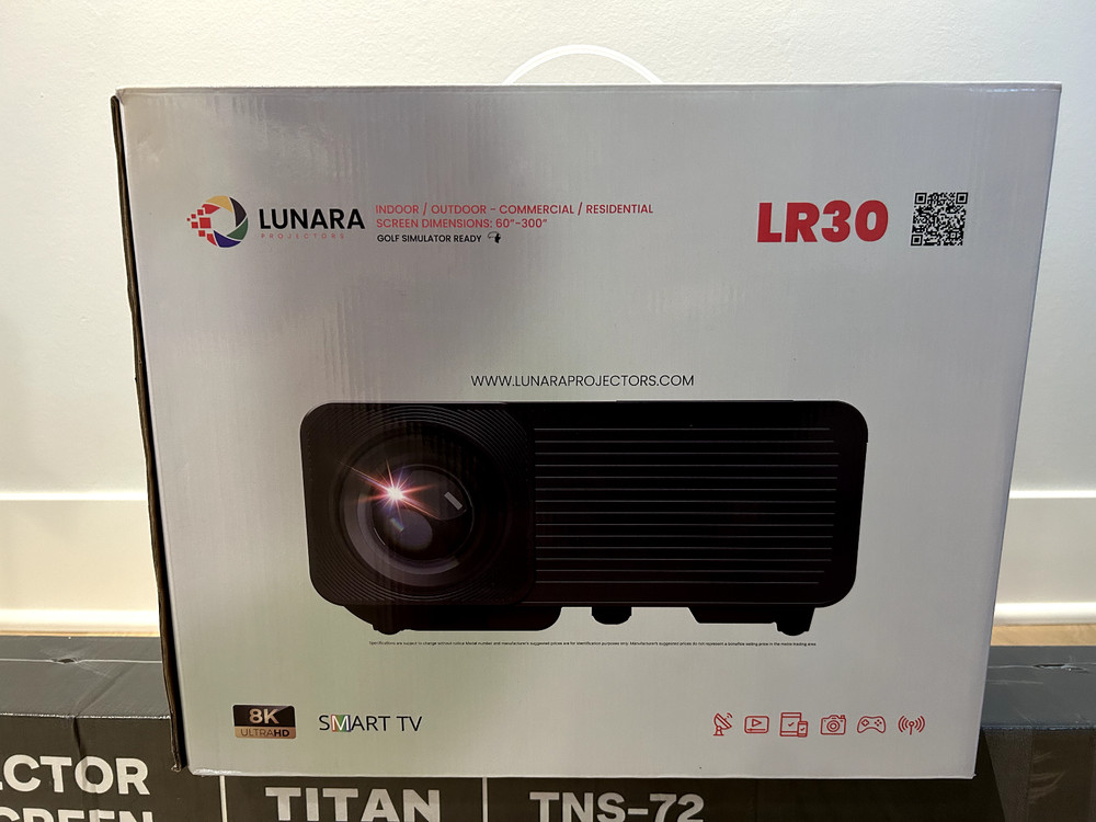 Lunara LR30 8K Laser Projector and Screen
