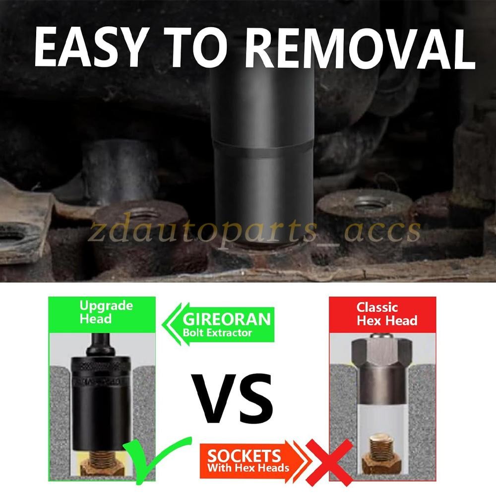 ABN Twist Socket Set Lug Nut Remover Extractor Tool- 5PC 1/2"Dr.Twist Socket Set