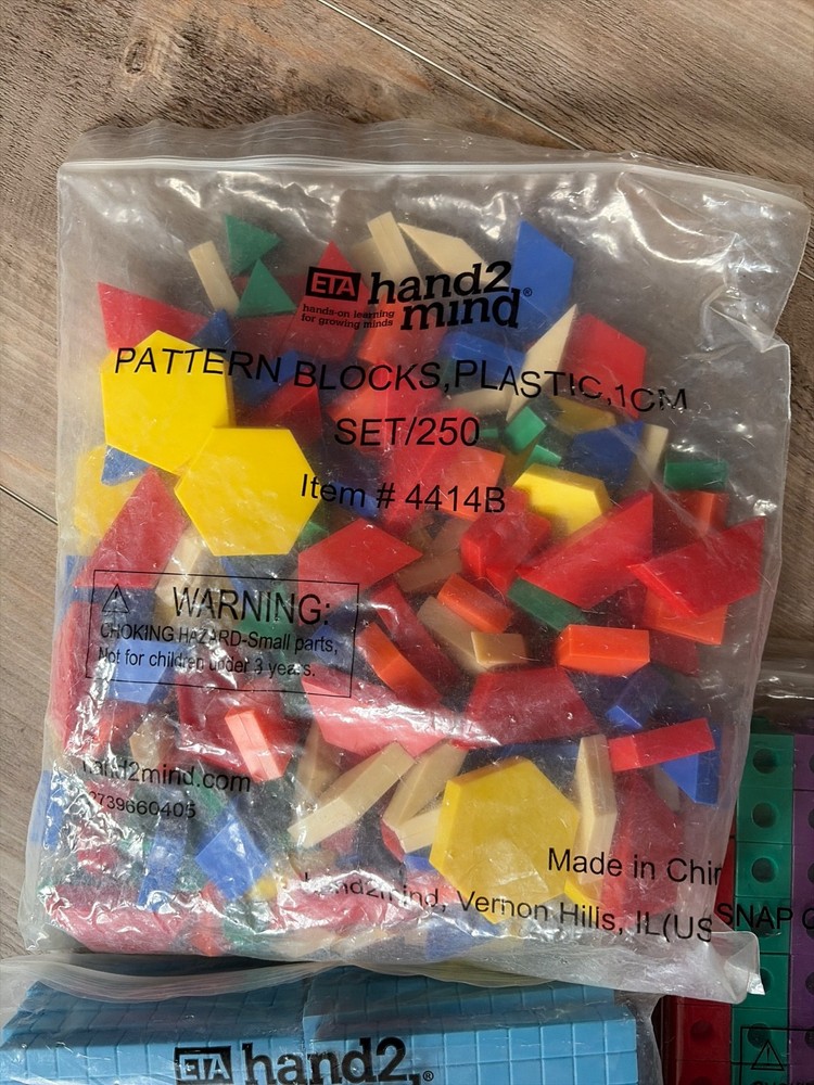 Hand2 Mind ETA Math Manipulatives lot base 10 blocks rods cube