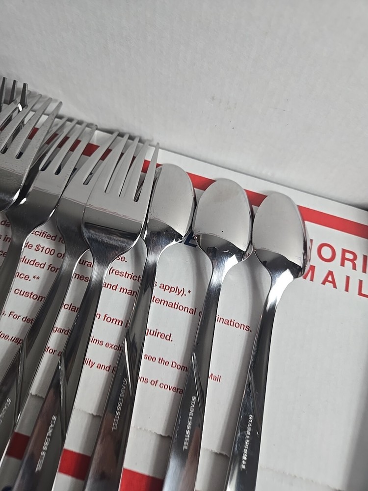 FLATWARE 19 pieces PFALTZGRAFF stainless LORING Hammered Flatware