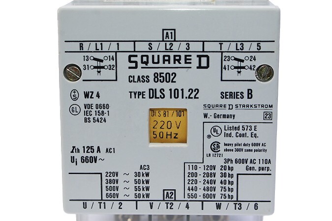 SQUARE D 8502 DLS 101.22 CONTACTOR 220V