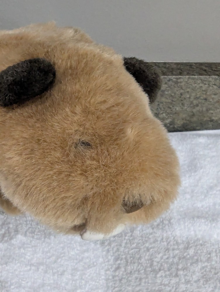 Hand Puppet Brown Beaver Plush Gund Felt Bow