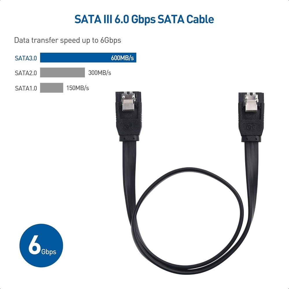 Cable Matters SATA III Data Power Cable Kit Straight 90