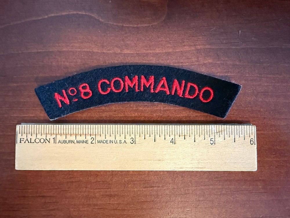 BRITISH No 8 COMMANDO SHOULDER TITLE PATCH