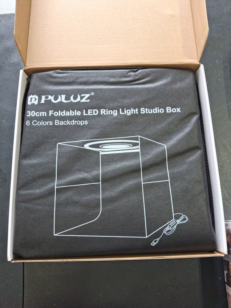 PULUZ 30cm Foldable LED Ring Light Studio Box *A1