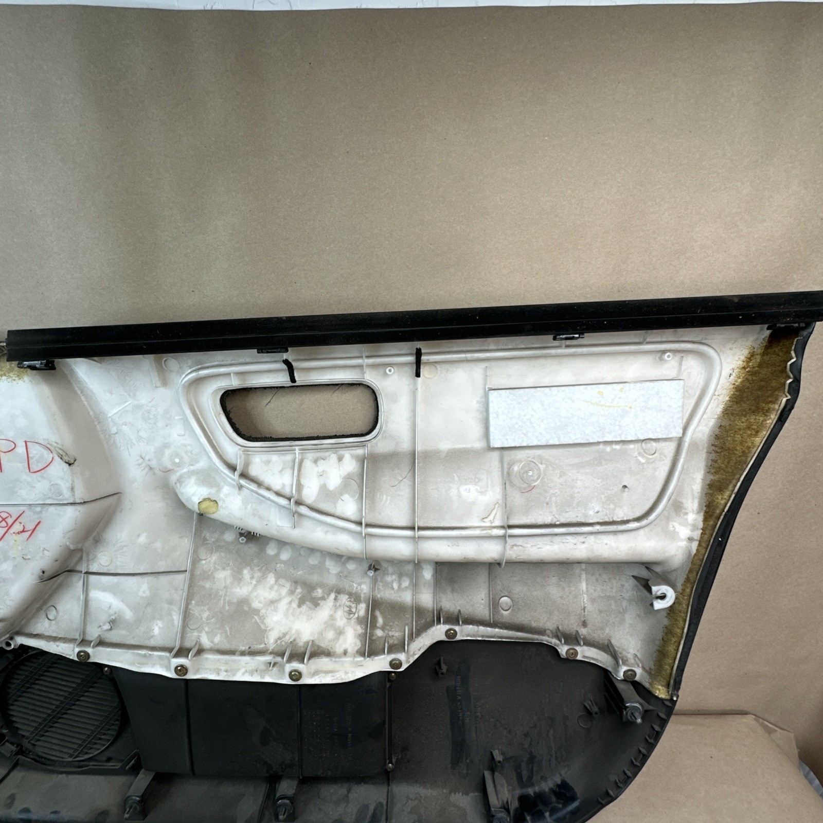 94-01 Acura Integra 4D Driver Left Door Panel Card Black Vinyl Leather OEM