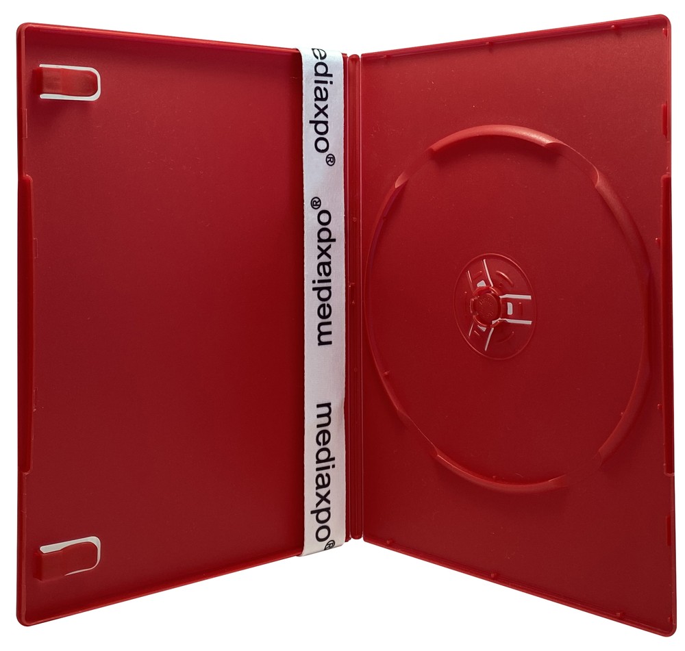 SLIM Solid Red Color Single DVD Cases 7MM Lot