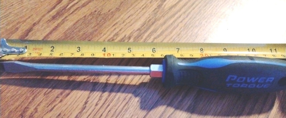 Power Torque CR-V Flat Head  Screwdriver USA Tools Mechanical 11"