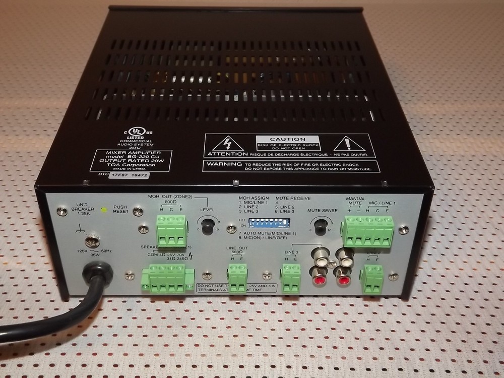 TOA BG-220 Mixer Amplifier