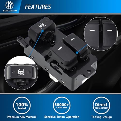 Power Window Switch Driver Side - Master Window Switch Compatible with 2010