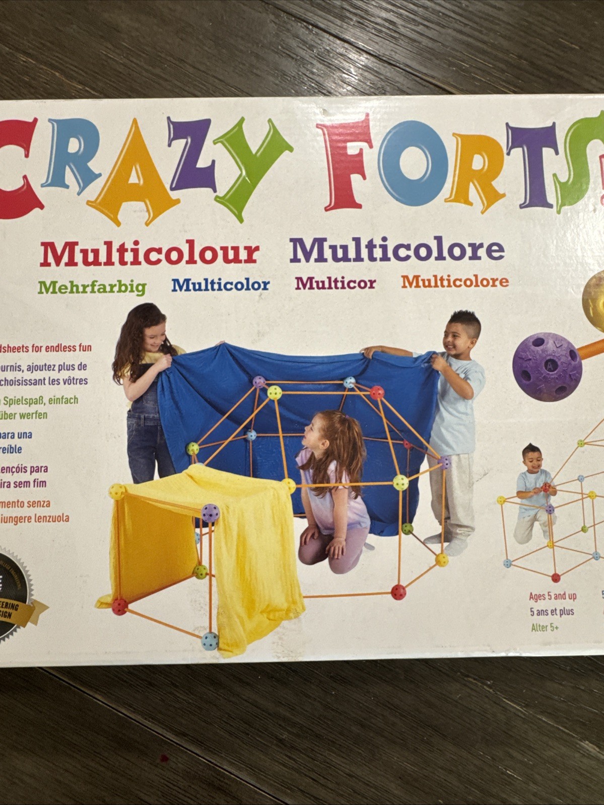 Everest Toys: Crazy Forts! Multi Color, 69pc, Indoor & Outdoor NEW OPEN BOX