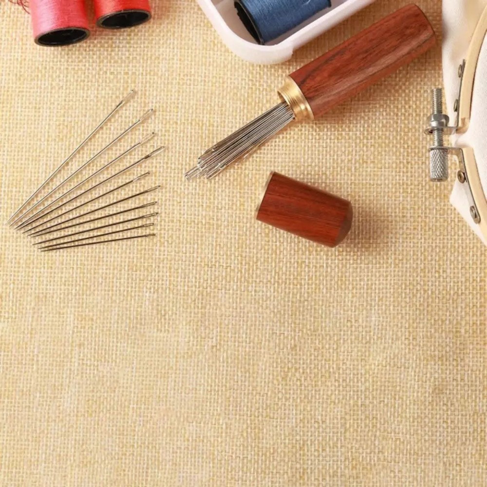 25pcs/Set Assorted Sizes Sewing Needles With Case Large Eye Hand Sewing Needle