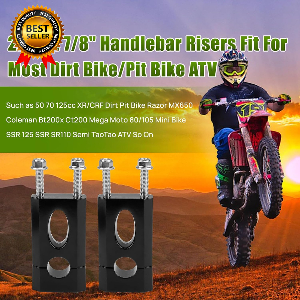 7/8" Handlebar Risers - 7/8" 22 Mm Handlebar Mount Clamp Risers for Coleman