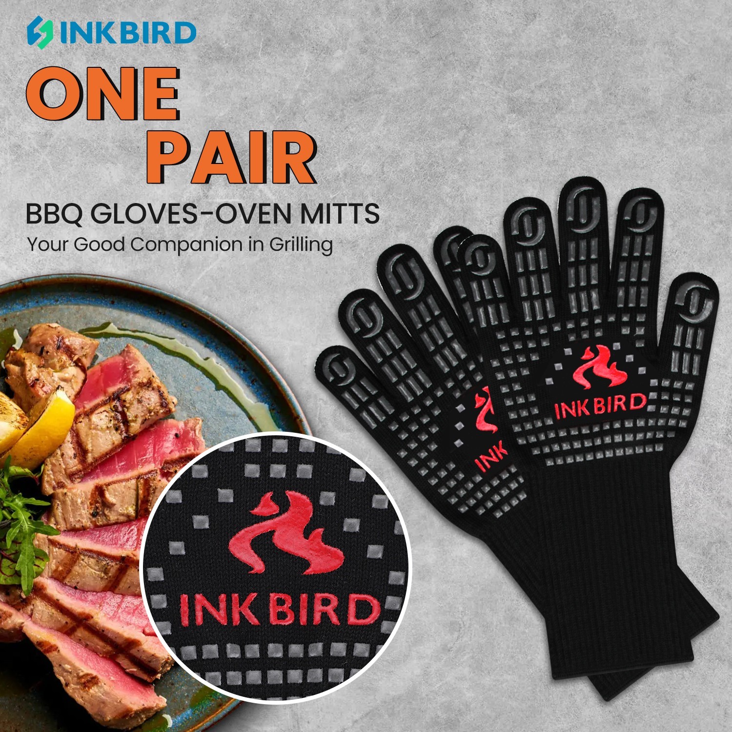 INKBIRD Wireless Meat Thermometer 5G WiFi BBQ Smoker Oven Mitts Grilling Gloves