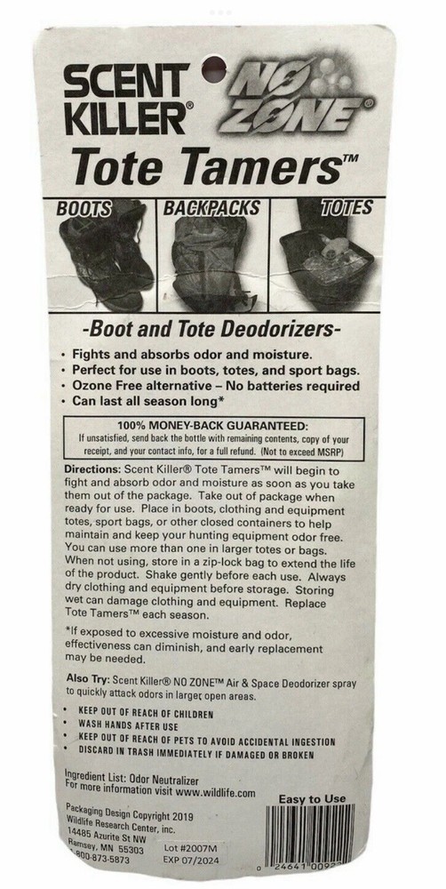 Scent Killer Boot And Tote 2 Pack New