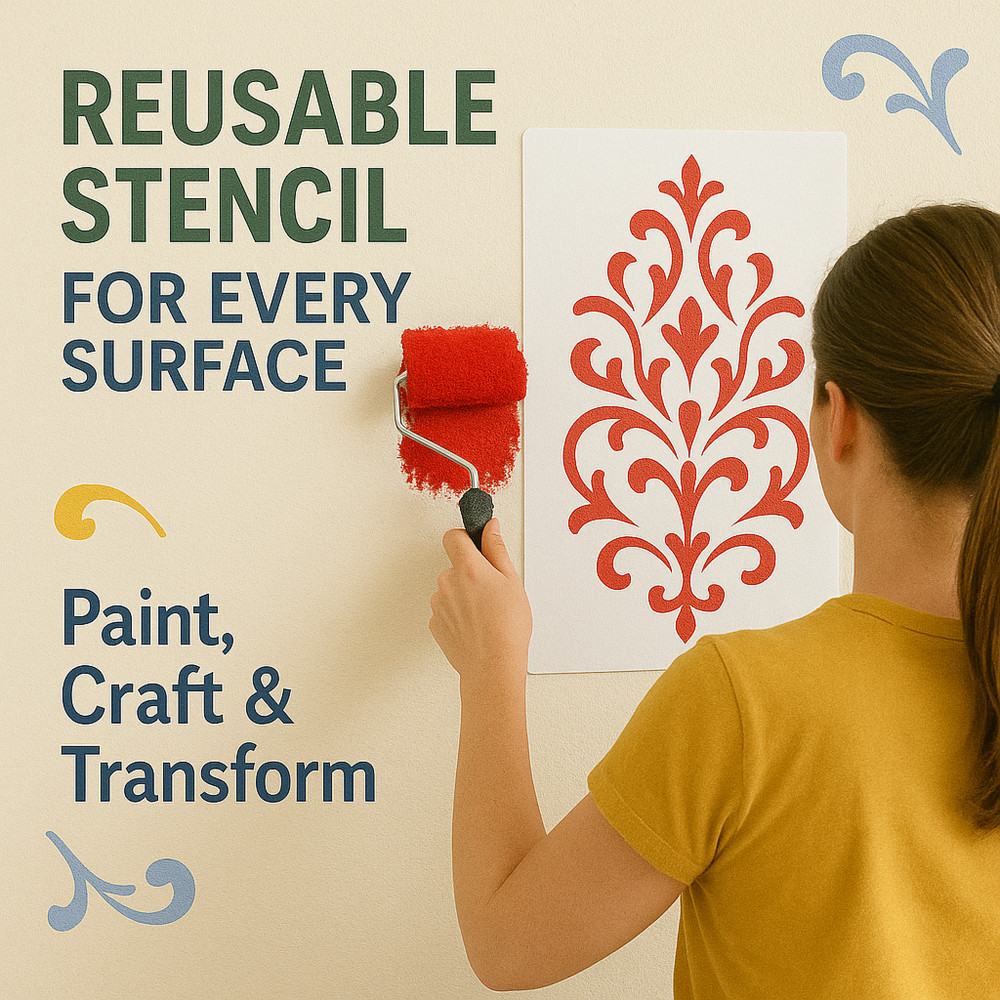 Abstract Symmetrical Pattern Design Stencil for Creative Projects - StencilAir