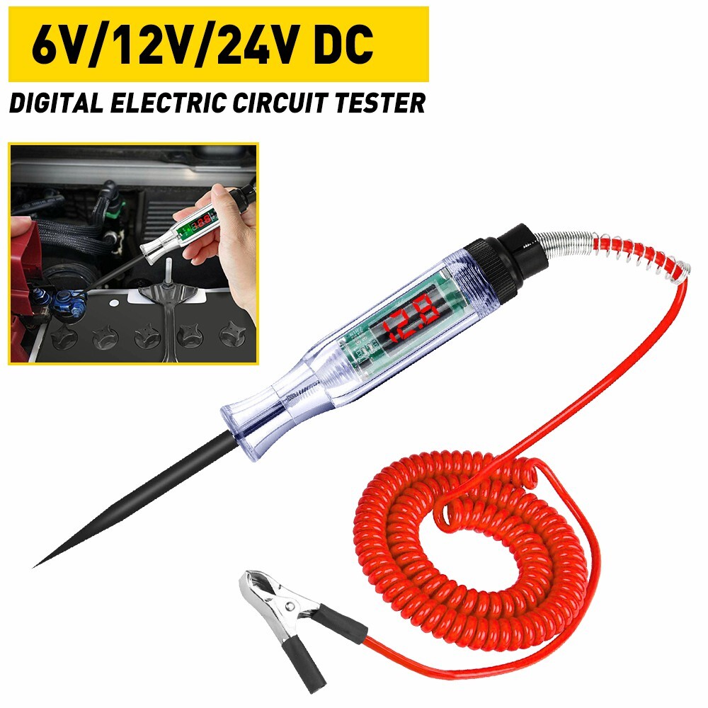 Car Auto 6-24V Power Probe Circuit Electrical Digital Tester Test Device System